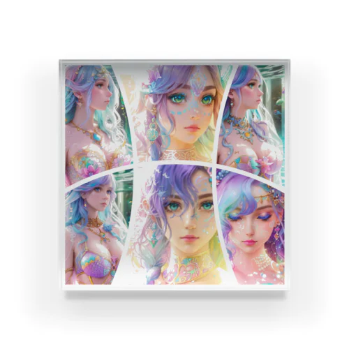 healing mermaid WORLD Acrylic Block