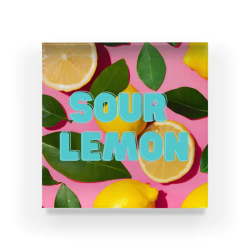 sour lemon Acrylic Block