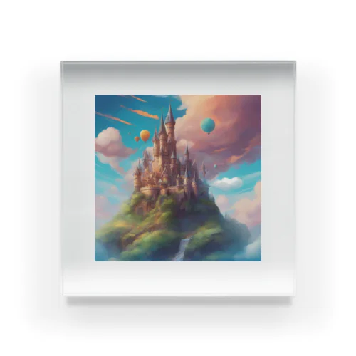 幻想の楽園  Fantasy Haven Castle Acrylic Block