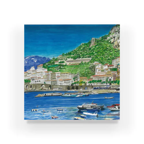 イタリアの港の風景 Acrylic Block