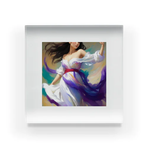 エーテルの踊り手 - Ethereal Elegance Acrylic Block