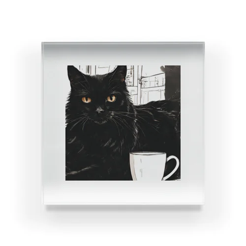 黒猫とコーヒー③ Acrylic Block