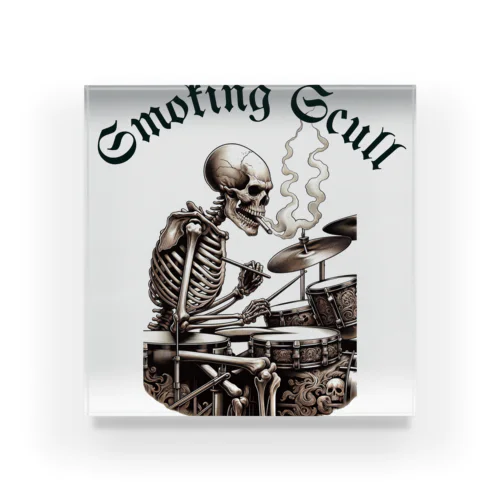 smoking　skull （ドラムバージョン） アクリルブロック