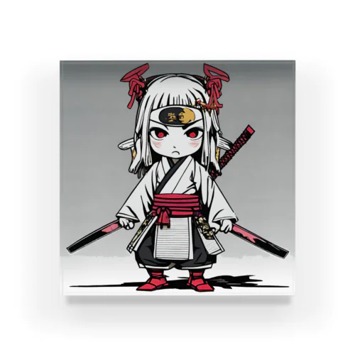 女流Zamurai【侍女-makatachi-】ディフォルメ Acrylic Block