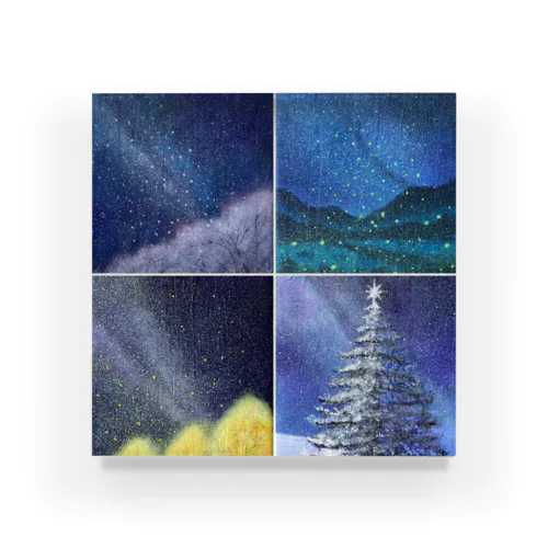 「四季と星」の4部作 Acrylic Block