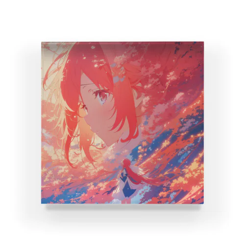  Kyoto Momiji Girl |京都・紅葉Girl Acrylic Block