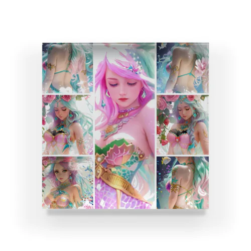 healing move  mermaid REINA Acrylic Block