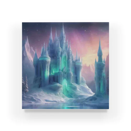 オーロラが照らす氷の城 アクリルブロック