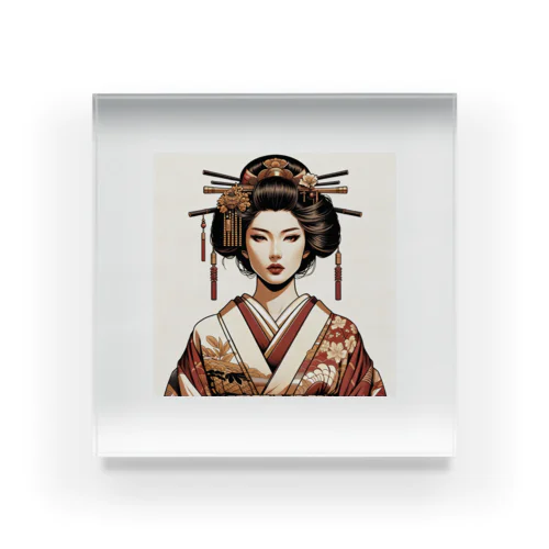 和の粋を纏う、優美な姿Elegance in tradition, a vision of grace. Acrylic Block