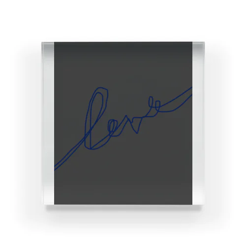 Charcoalgray ✖️ Blue Logoart Acrylic Block