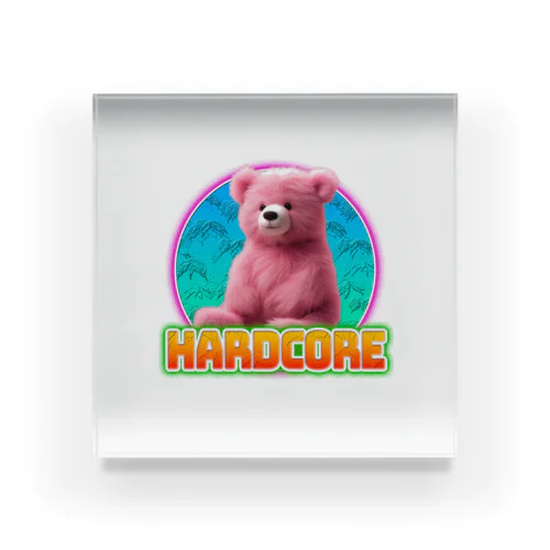 HARDCOREピンクのクマちゃん Acrylic Block