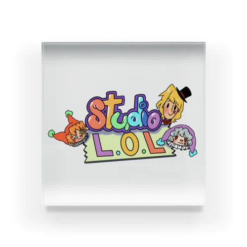 Studio L.O.L カラフルロゴ Acrylic Block