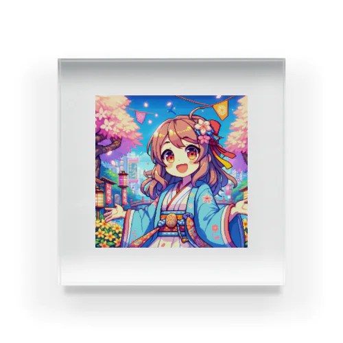 Colorful girl / type1 Acrylic Block