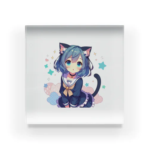 猫耳っ娘 Acrylic Block