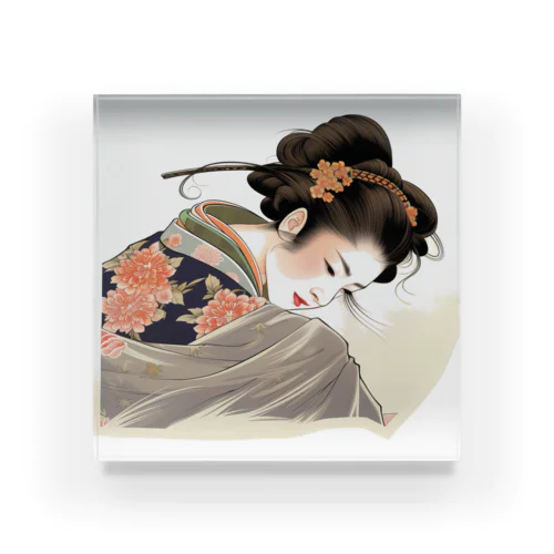 浮世絵 美人画 Ukiyoe beauty painting [UB-MJ52-SR001-0003] Acrylic Block