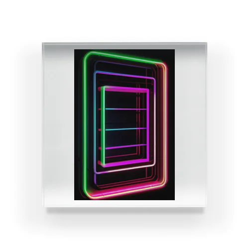 Abstract_Neonsign Acrylic Block