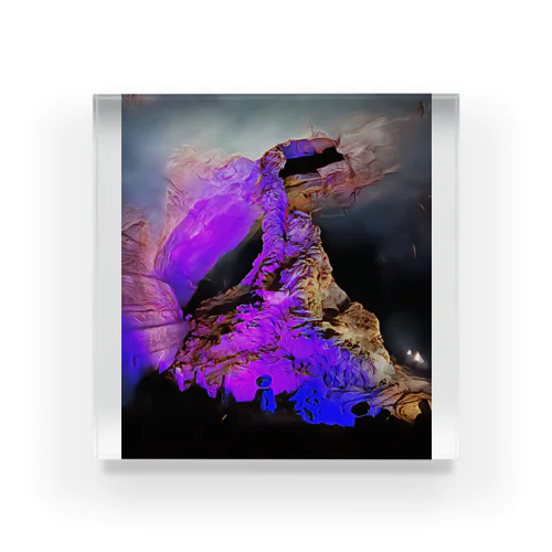 紫の洞窟 Acrylic Block