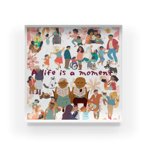 a life is a moment. 人生は一瞬である Acrylic Block