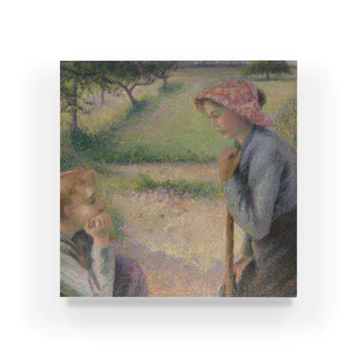 2人の若い農夫 / Two Young Peasant Women Acrylic Block