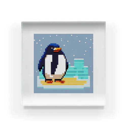 ドット絵のペンギン アクリルブロック