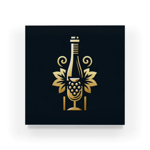 ワインボトルのロゴ アクリルブロック
