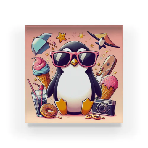 cool penguin アクリルブロック