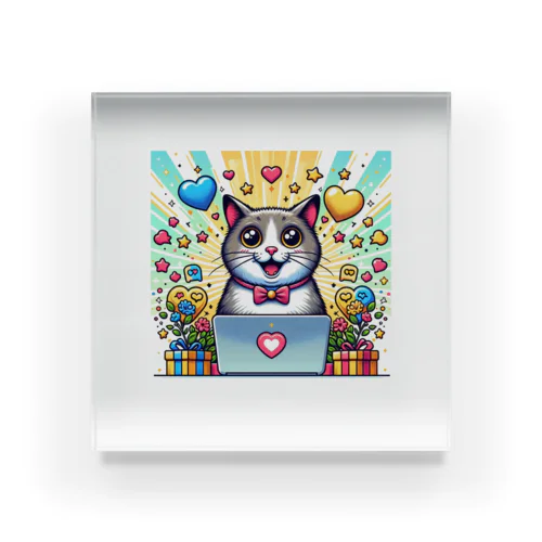 Create_an_illustration_of_a_cat_that_looks_incredi_new Acrylic Block