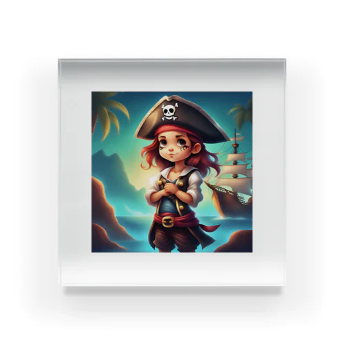 可愛い海賊の女の子 Acrylic Block