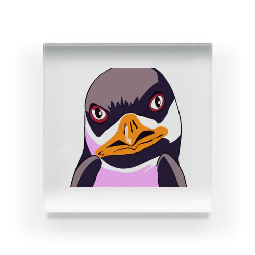 怒りのペンギン アクリルブロック