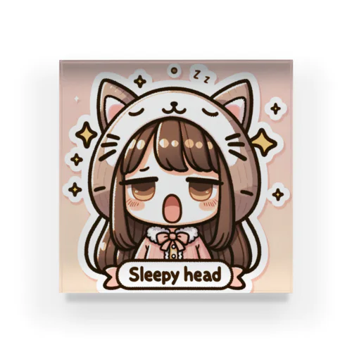 sleepy　girl2 アクリルブロック