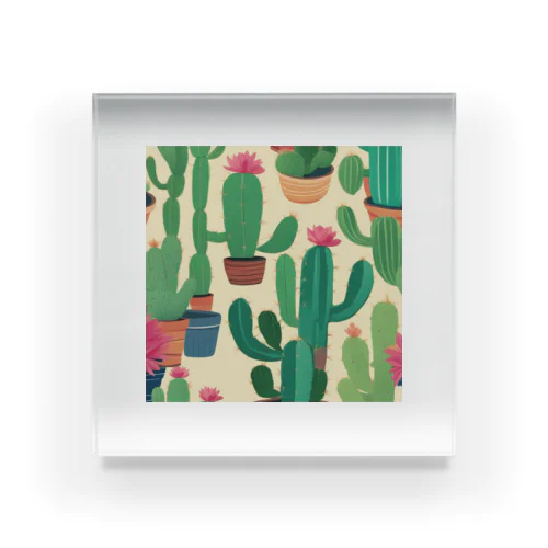 サボテン　Cactus Acrylic Block