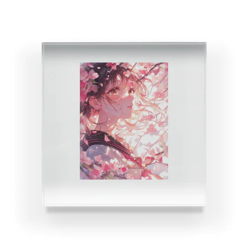 桜と私ラフルール1859 Acrylic Block