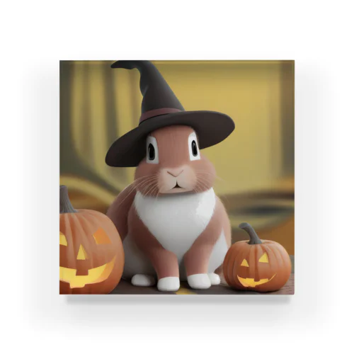 ハロウィンのうさぎ Acrylic Block