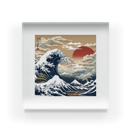 伝統的な日本絵画（Traditional Japanese painting） アクリルブロック