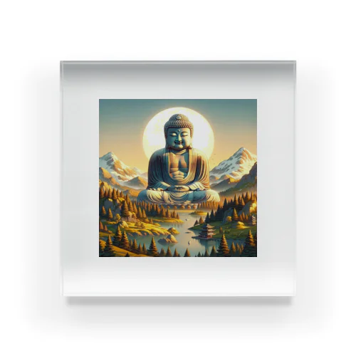 Majestic Serenity: Dawn of Enlightenment Acrylic Block
