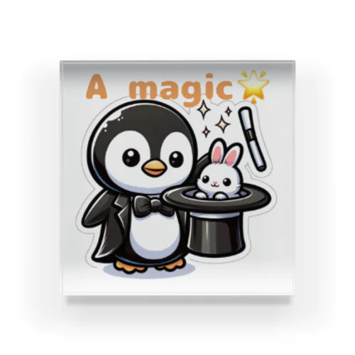 おめかしPenguin、魔法使いになる。 Acrylic Block