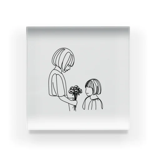 一緒に育つ喜び — 母と子の幸せな時間 Acrylic Block