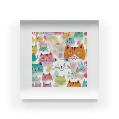 beloved cats 002 Acrylic Block