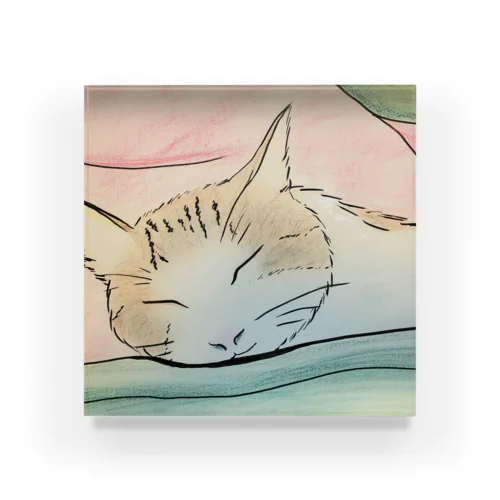 ねこ♡寝子 Acrylic Block