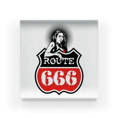 ROUTE 666 Acrylic Block