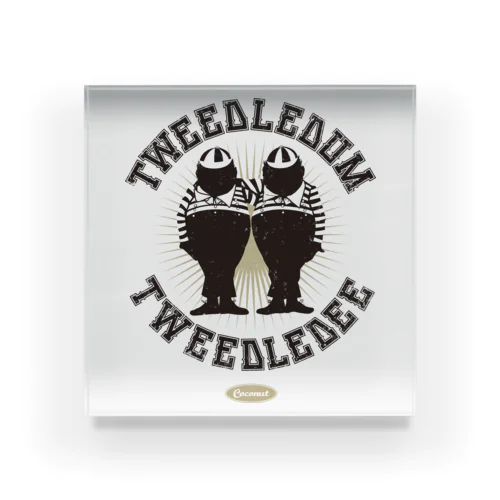 Tweedledum and Tweedledee Acrylic Block