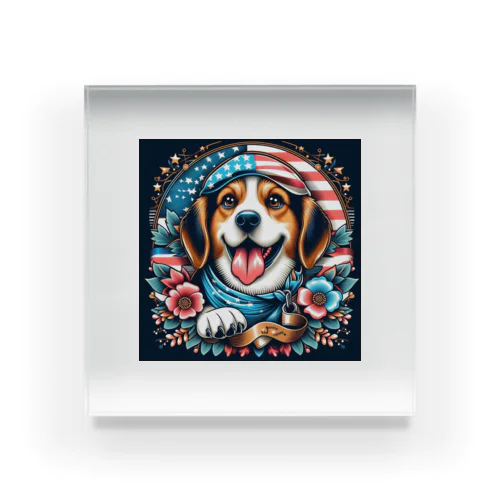 アメリカンな犬 Acrylic Block