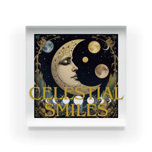 「Celestial Smiles（天空の微笑み）」 アクリルブロック