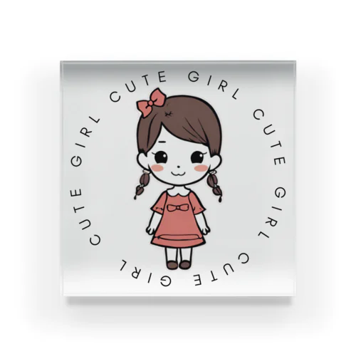 CUTE GIRL ロゴver Acrylic Block