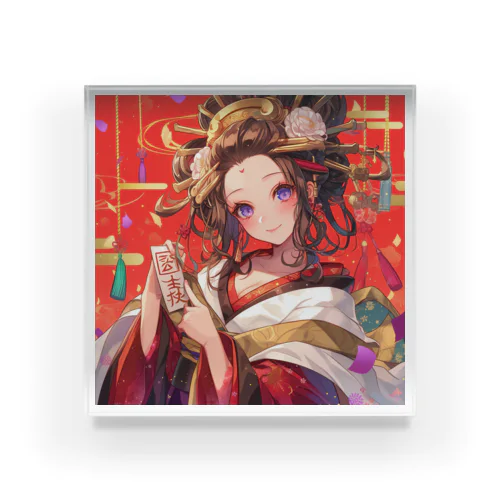 祝福の節句に舞う、紅梅の姫 Acrylic Block