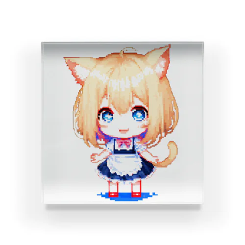 8-BITnekomimiMaid Acrylic Block