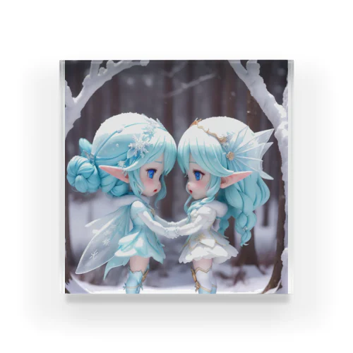 いつも一緒だよ　氷の妖精たち Acrylic Block