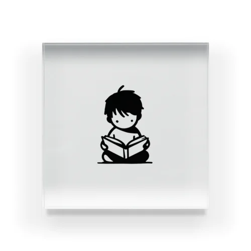 読書男子 Acrylic Block