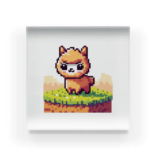 ドット絵アルパカくん Acrylic Block