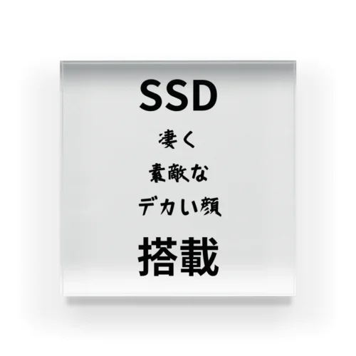 SSD 搭載　ロゴ　シンプル アクリルブロック